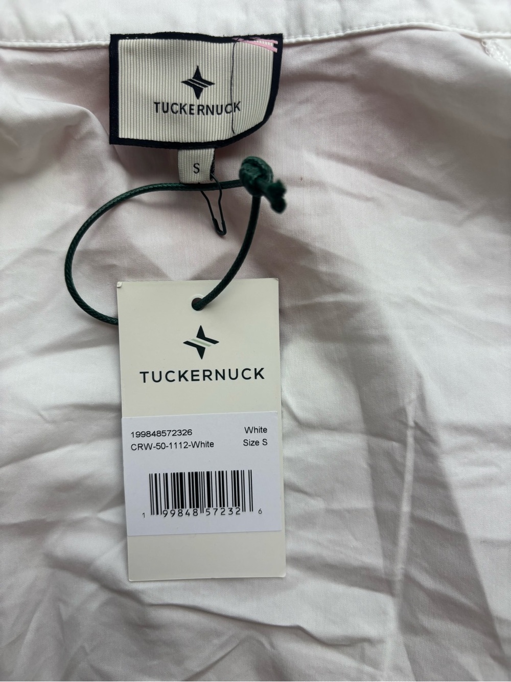 Tuckernuck White Poplin Roberts Top Smocked Waist Size S NWT - Picture 9 of 14